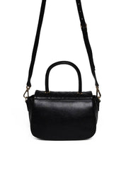 Bolsa Satchel Pequena Couro Alça Dupla - Preta BSI-5978 - PR