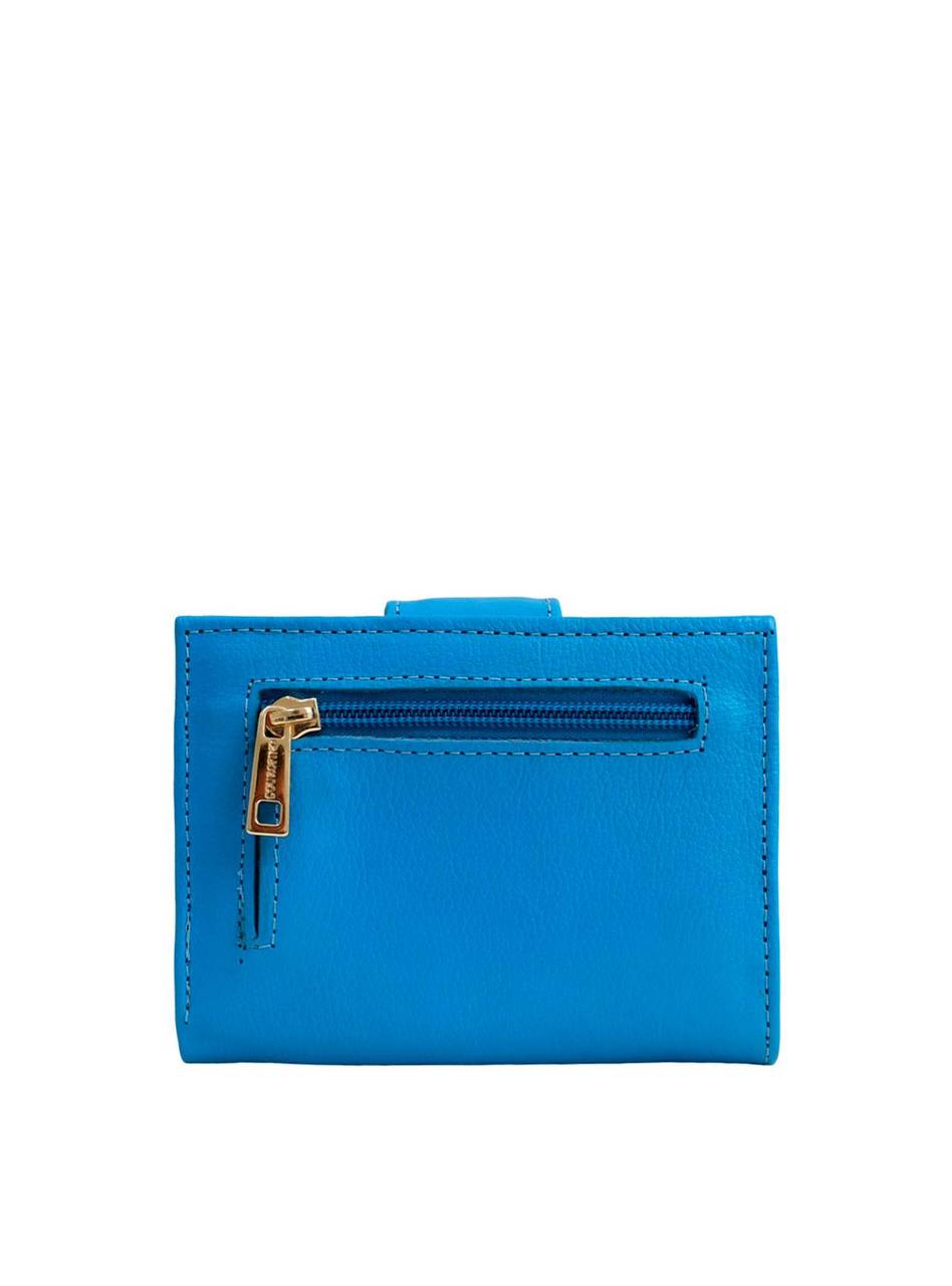 Carteira Feminina Clássica Couro Fecho Grande Azul CAI-628 - AZ