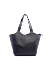 Bolsa Tote Tiracolo Ondulada com Bag Charm - Preta BSI-6109 - PR