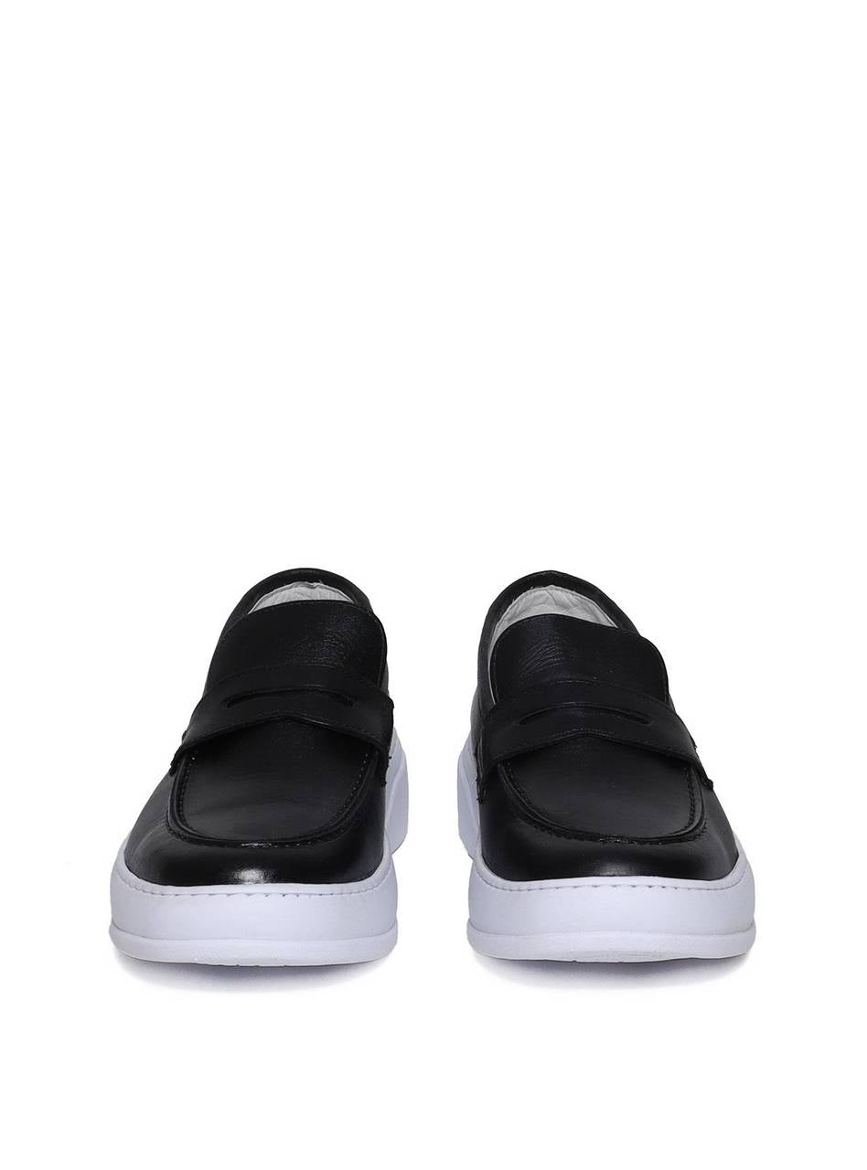 Calçado Masculino Sapatênis Couro - Preta SP-11626 - PR