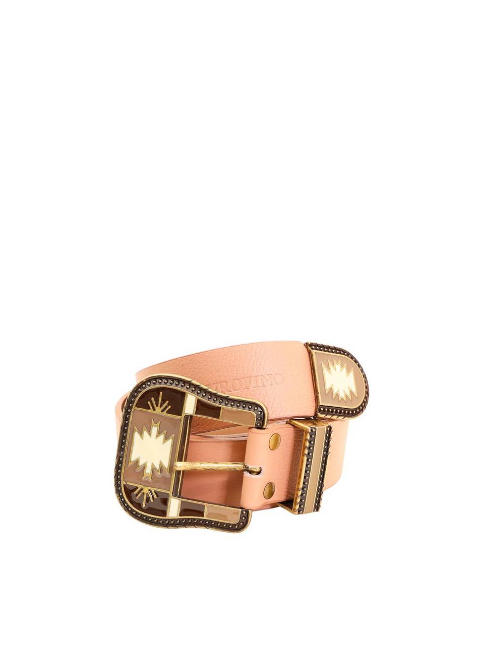 Cinto Feminino Casual Couro Desenhos Ponteira Nude CTI-928 - NU