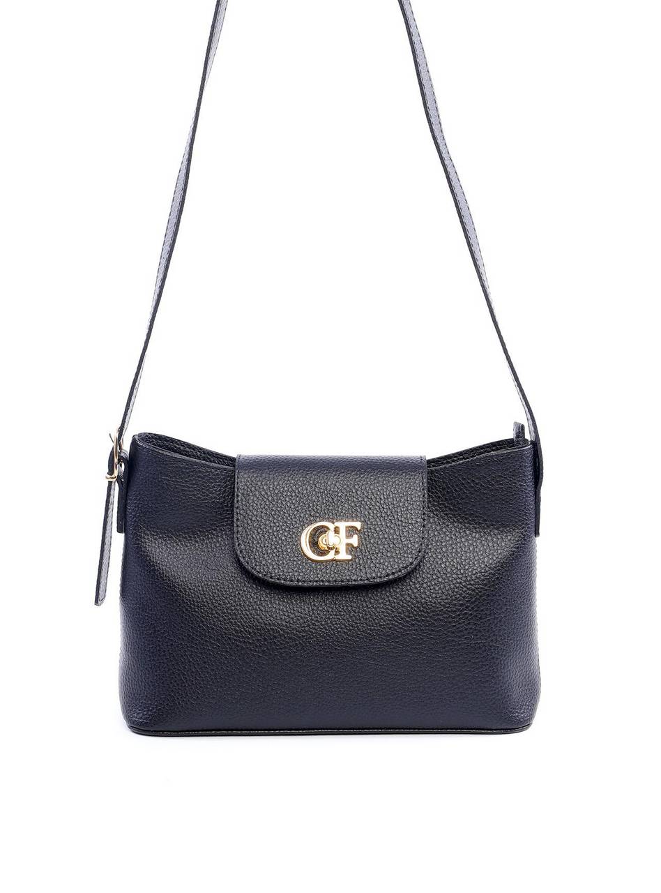 Bolsa Tote Transversal com Fecho CF - Preta BSI-6086 - PR