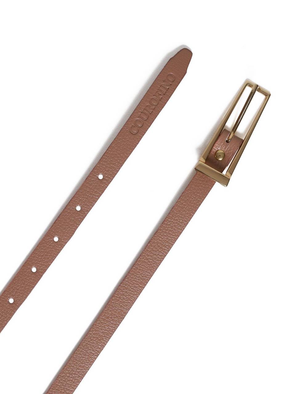 Cinto Feminino Casual com Fivela Retangular - Nude CTI-974 - NU