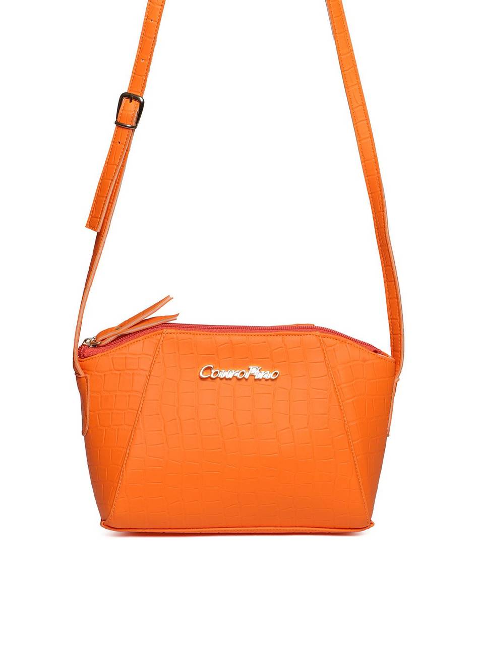 Bolsa Clutch Transversal com Detalhe - Laranja BSI-5617 - LR