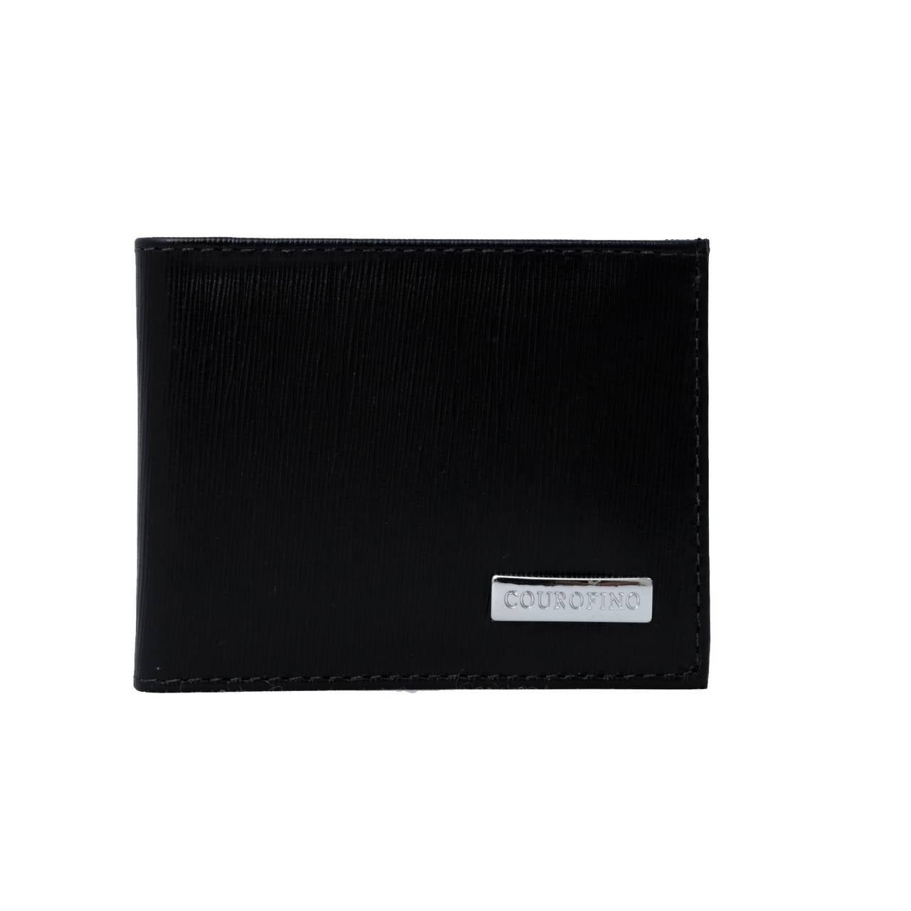 Carteira Masculina Slim Couro - Preta CAI-604 - PR