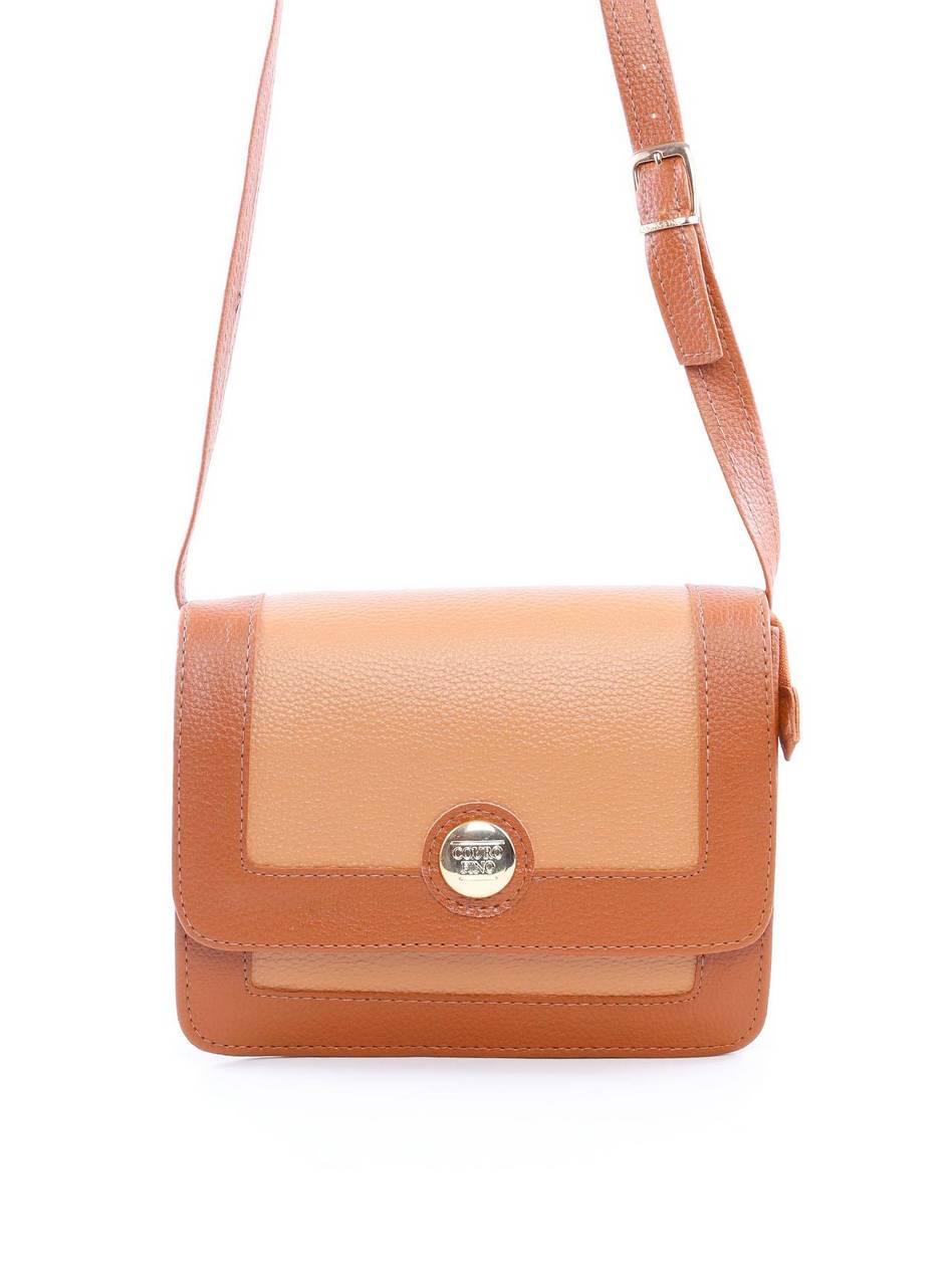 Bolsa Satchel Transversal Bicolor - Castor BSI-6094 - CS