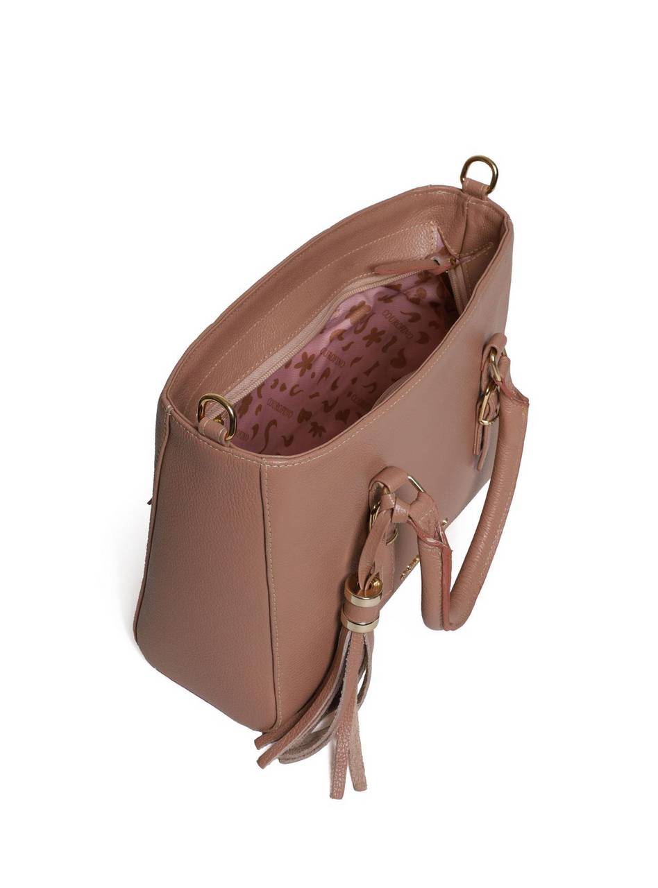 Bolsa Tote Tiracolo com Barbicacho - Nude BSI-5956 - NU