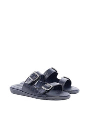 Chinelo Masculino Birken em Couro com Duas Fivelas - Preta SDI-11826 - PR