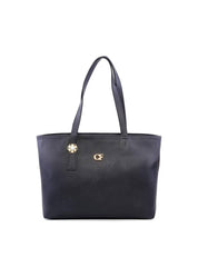 Bolsa Shopper Tiracolo com Flor - Preta BSI-6196 - PR