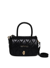 Bolsa Satchel Pequena Couro Alça Dupla - Preta BSI-5978 - PR