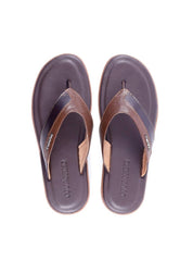 Chinelão Masculino de Dedo em Couro com Placa - Cacau SDI-11769 - CA