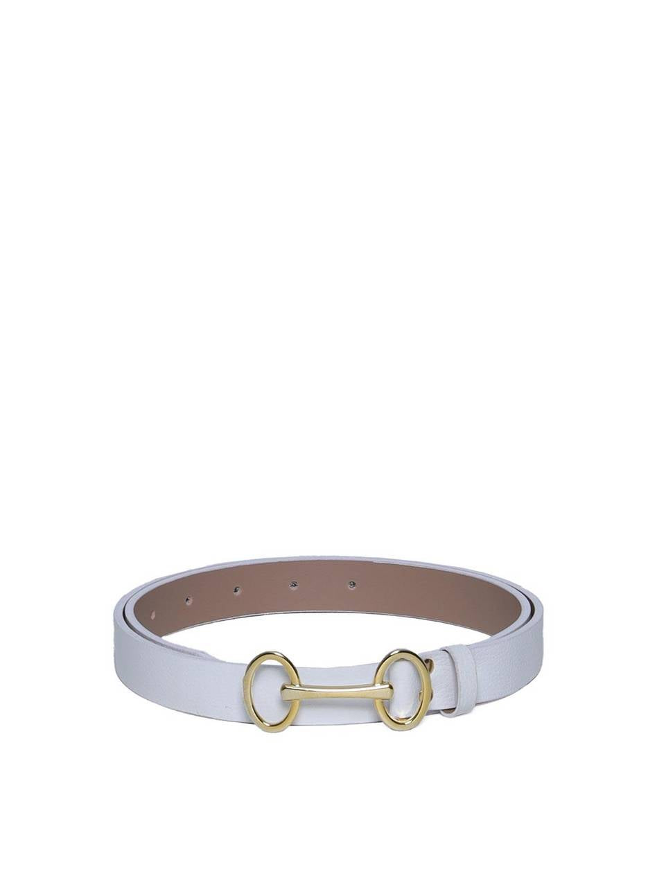 Cinto Feminino em Couro com Fivela Bridão - Branca CTI-973 - BR