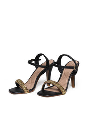 Sandália Feminina Salto Alto Fino - Preta SDI-11616 - PR