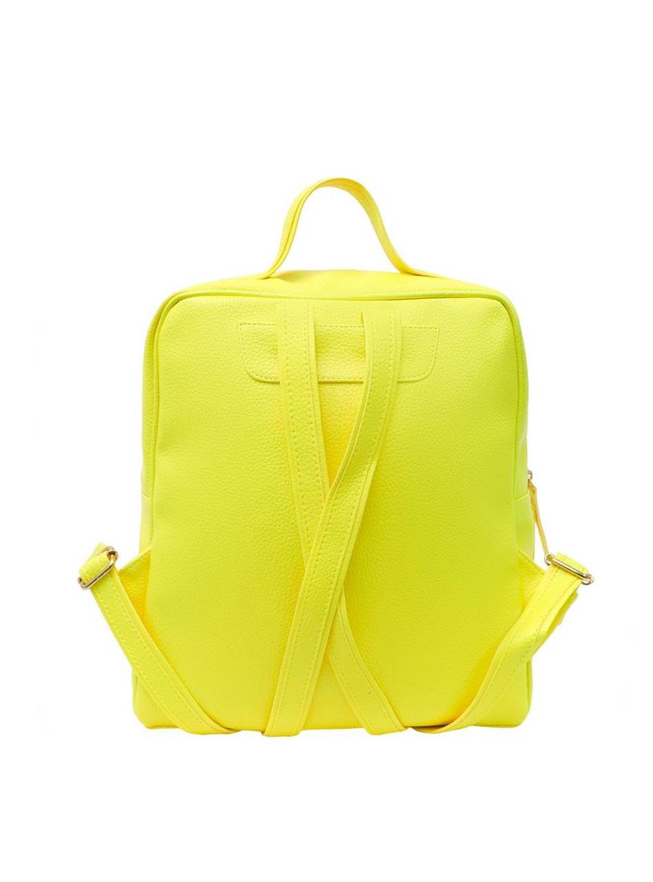 Mochila Casual Grande Ziper Frontal Divisórias Amarela MEI-410 - AM