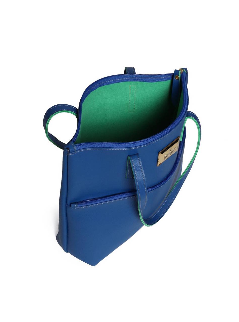 Bolsa Tote Transversal Média Azul BSI-5748 - AZ