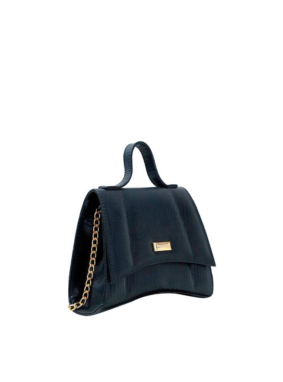 Bolsa Hobo Tampa Fecho Pequeno Preta BSI-5485 - PR