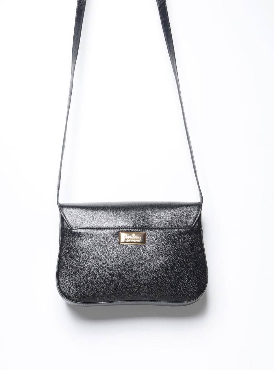 Bolsa Satchel Couro Pequena Transversal Preta BSI-5867 - PR