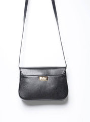 Bolsa Satchel Couro Pequena Transversal Preta BSI-5867 - PR