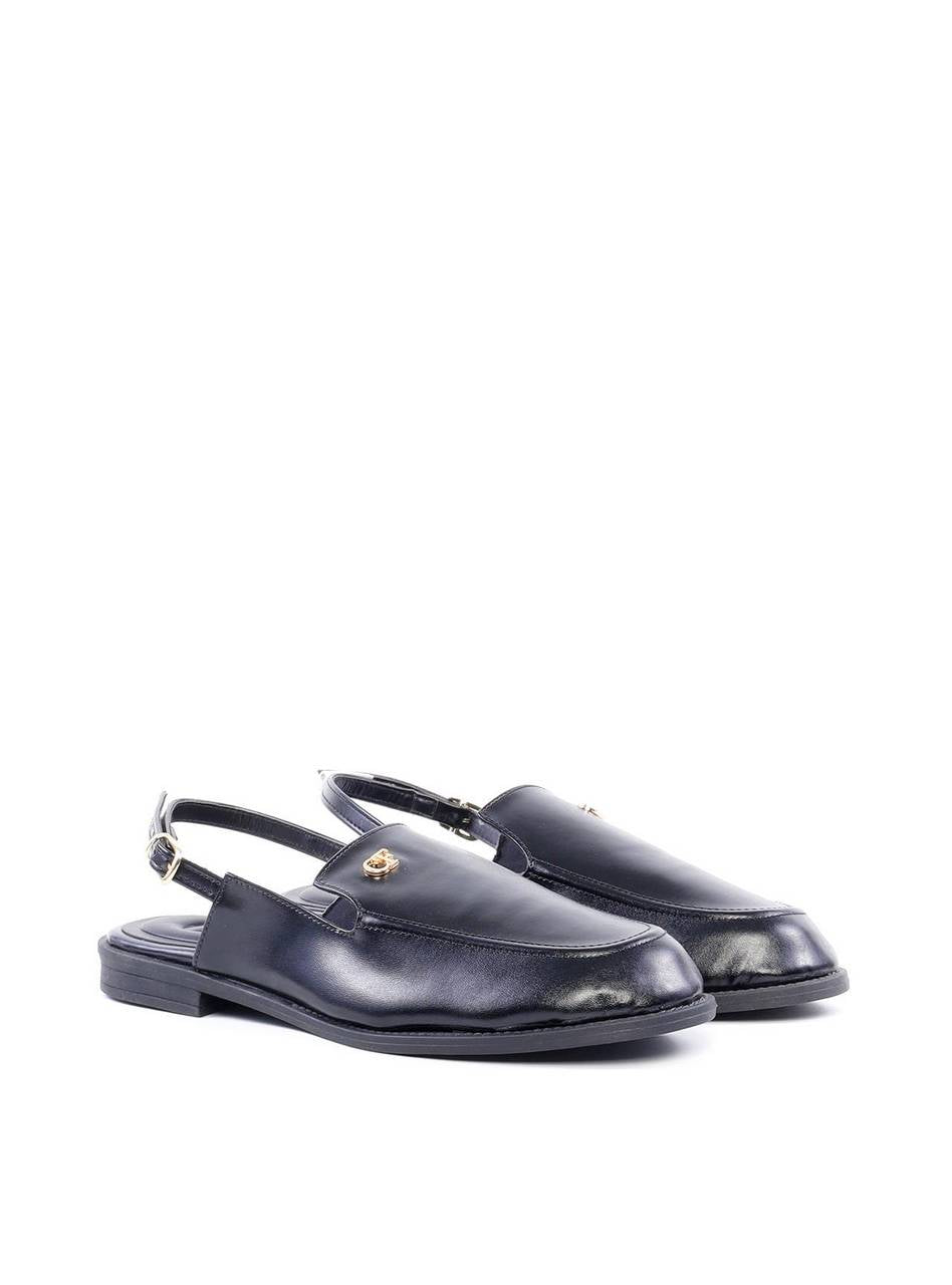 Mocassim Slingback com Detalhe CF - Preta SDI-11869 - PR