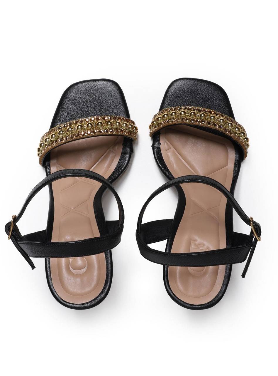 Sandália Feminina Salto Alto Fino - Preta SDI-11616 - PR