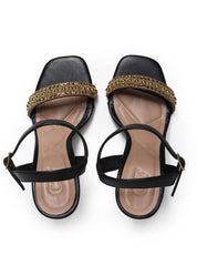 Sandália Feminina Salto Alto Fino - Preta SDI-11616 - PR