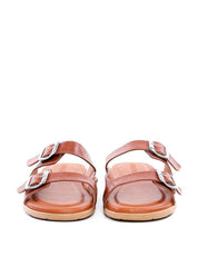 Chinelo Masculino Birken em Couro com Duas Fivelas - Castor SDI-11826 - CS