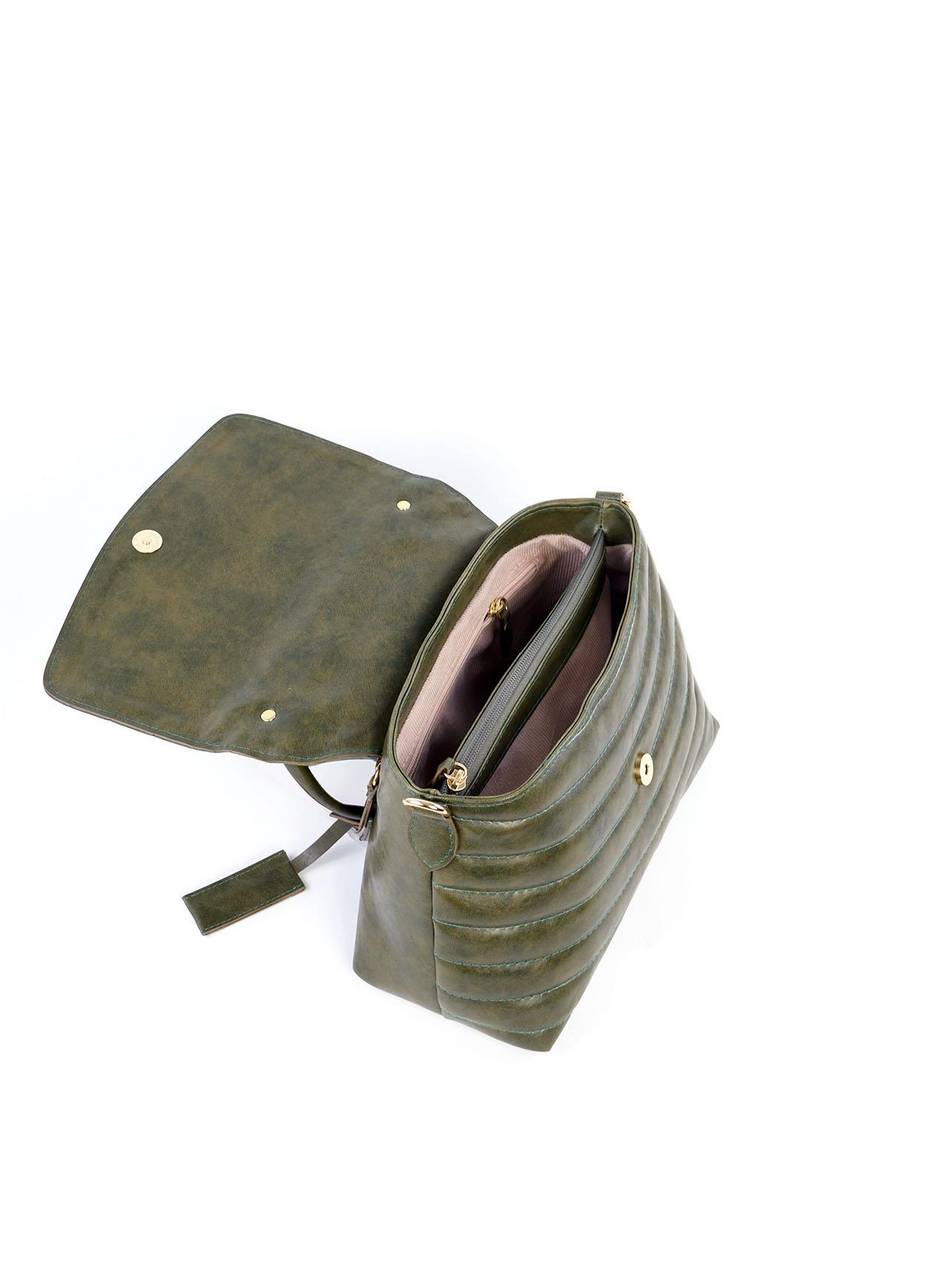 Bolsa Satchel em Matelasse com Bag Charm - Verde BSI-6216 - VD