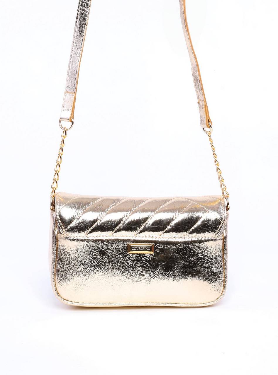 Bolsa Bag Transversal com Tampa e Ligueta Fivela Ouro BSI-6000 - AU