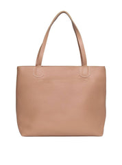 Bolsa Shopper Média Tiracolo Frente Lisa - Nude BSI-5139 - NU