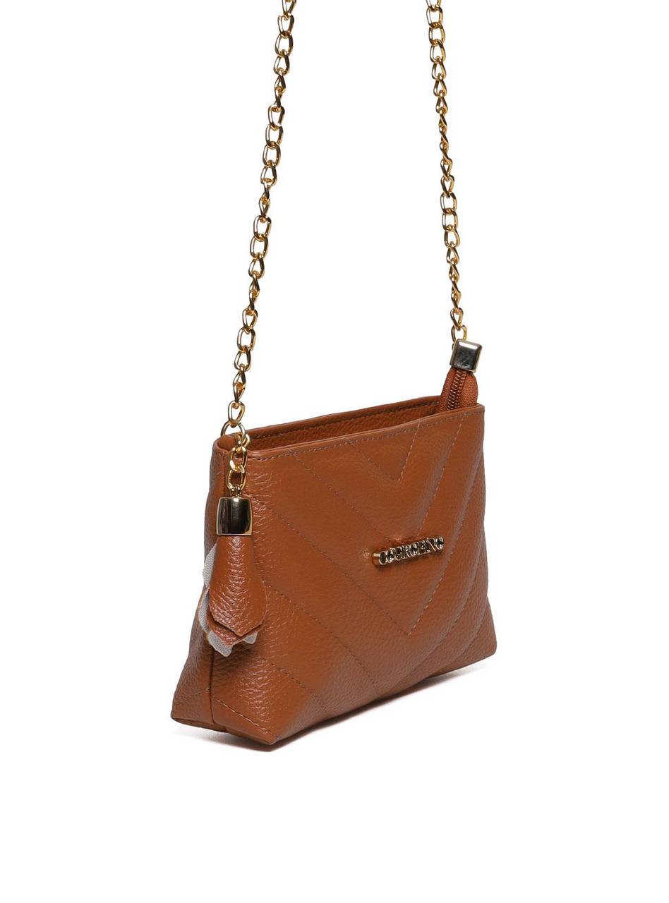 Bolsa Clutch Sintética Tiracolo com Detalhes em Costura - Castor BSI-5961 - CS