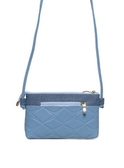 Bolsa Clutch Metalasse com Bolso Traseiro - Azul BSI-5552 - AZ