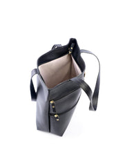 Bolsa Tote Tiracolo com Dois Bolsos Frontais - Preta BSI-6095 - PR