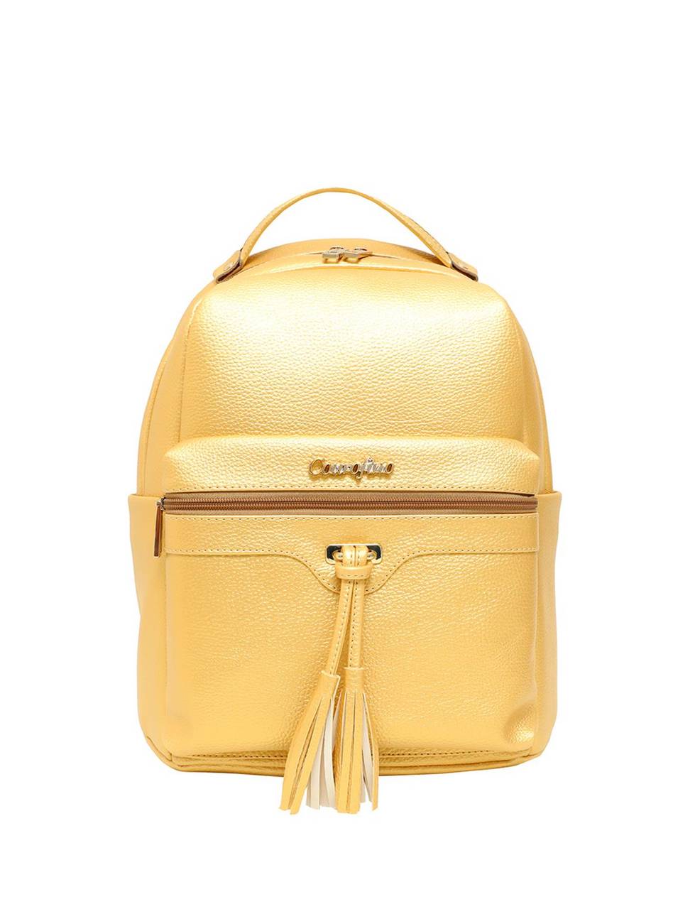 Mochila Casual Grande Bolso Frontal Vassourinha Dourada MEI-413 - AU