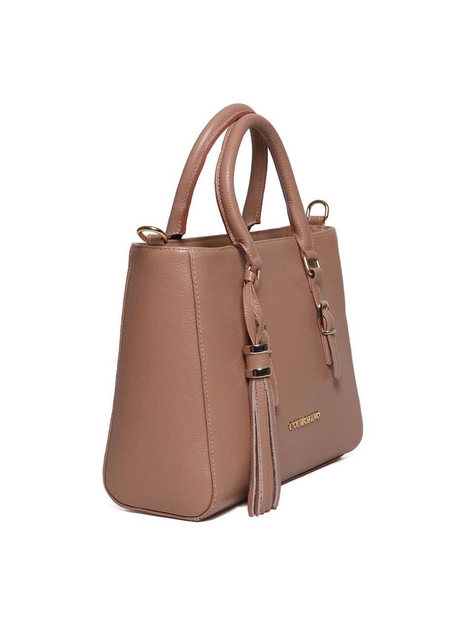 Bolsa Tote Tiracolo com Barbicacho - Nude BSI-5956 - NU
