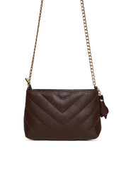 Bolsa Clutch Sintética Tiracolo com Detalhes em Costura - Cacau BSI-5961 - CA