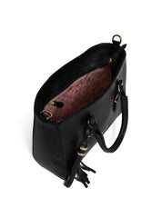 Bolsa Tote Tiracolo com Barbicacho - Preta BSI-5956 - PR