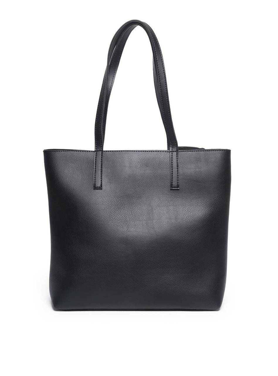 Bolsa Shopper Grande Tiracolo Recortes Frontais Preta BSI-5902 - PR