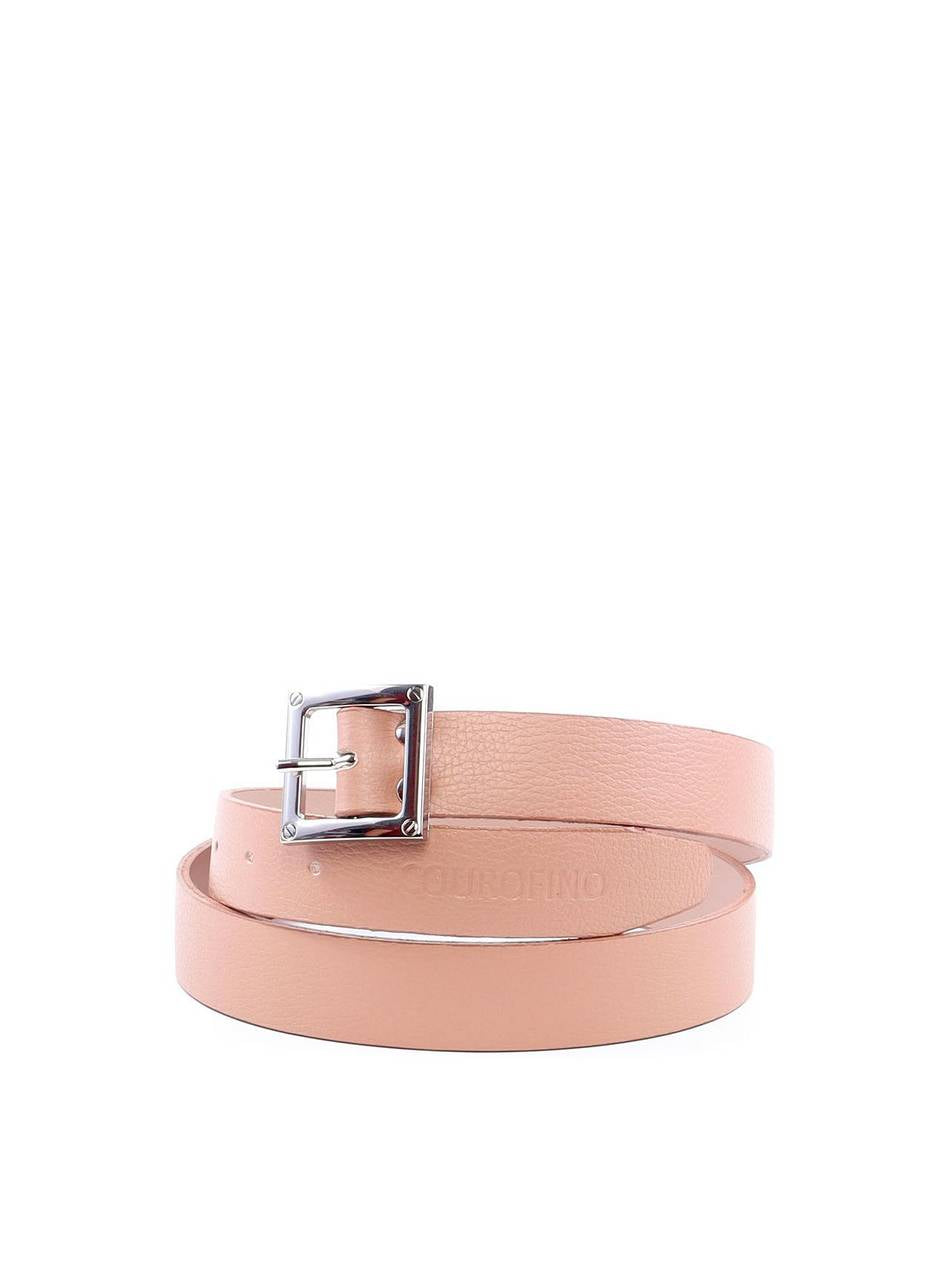 Cinto Casual em Couro Parafusos - Nude CTI-979 - NU