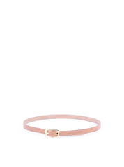 Cinto Social Feminino de Couro com Fivela Retangular - Nude CTI-990 - NU