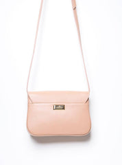 Bolsa Satchel Couro Pequena Transversal Nude BSI-5867 - NU