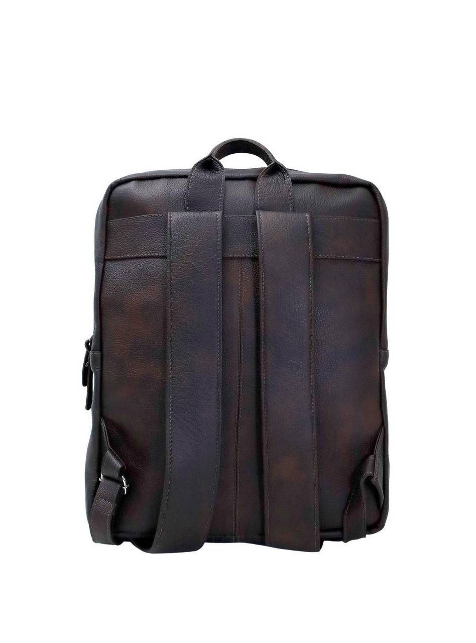 Mochila Executiva Grande Bolsos Couro Cacau - CA