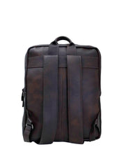 Mochila Executiva Grande Bolsos Couro Cacau - CA