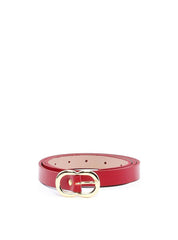 Cinto Feminino em Couro com Fivela Orgânica - Vermelha CTI-989 - VE
