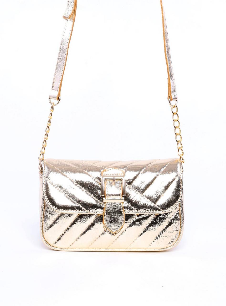 Bolsa Bag Transversal com Tampa e Ligueta Fivela Ouro BSI-6000 - AU