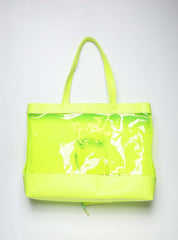 Bolsa Shopper Praia Transparente Laço Grande Verde BSI-5865 - VD