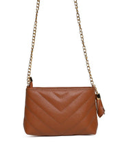 Bolsa Clutch Sintética Tiracolo com Detalhes em Costura - Castor BSI-5961 - CS