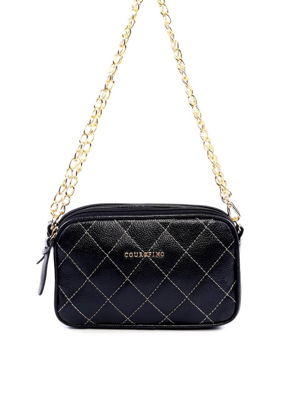 Bolsa Cluthc Tranversal em Metalasse - Preta BSI-6118 - PR