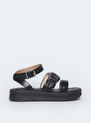 Sandália Feminina Papete Tachas Diversas - Preta SDI-11567 - PR