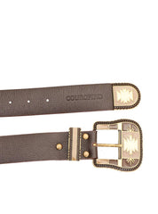 Cinto Feminino Casual Couro Desenhos Ponteira Cacau CTI-928 - CA