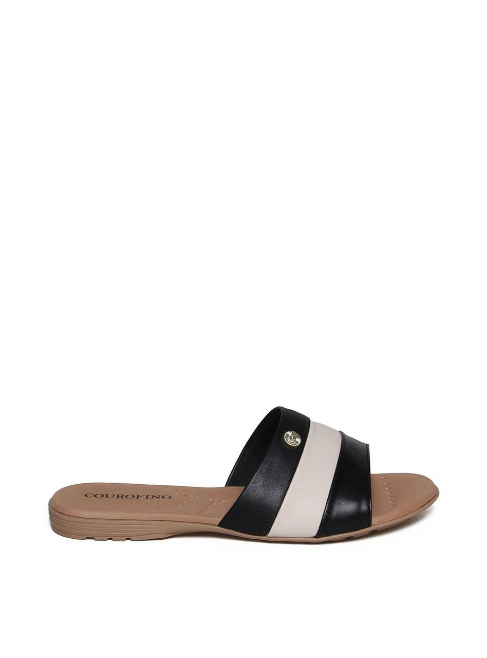 Sandália Feminina Rasteira Confort - Preta SDI-11649 - PR